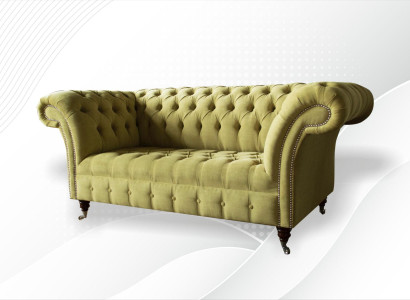 Sofa 2Seater Couch Upholstery Sofas Chesterfield Living room Design Textile Fabric new